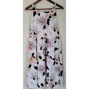 Torrid Women Summer Dress,Fit & Flare High Neck Sleeveless Floral Mid Sktr, Sz 1